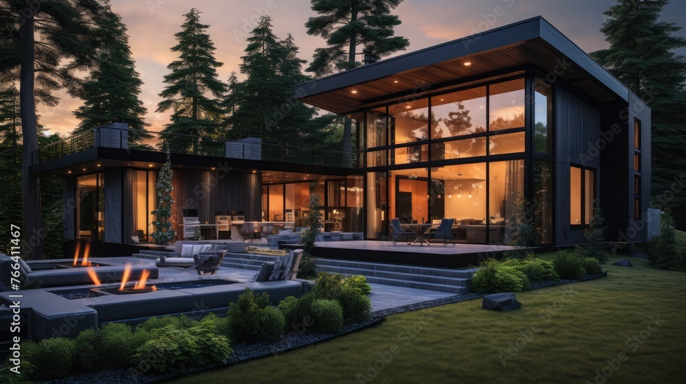 Fototapeta premium house in the park
