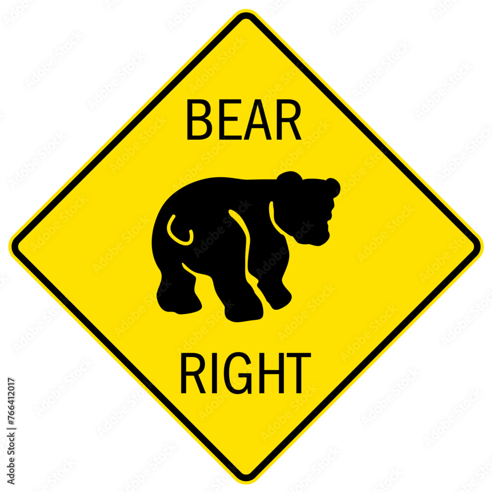 Obraz premium Bear warning sign