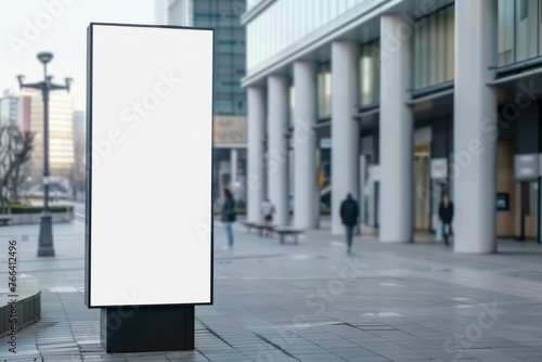 Futuristic modern design of public area information board