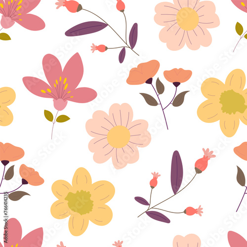 Flower plant seamless pattern  ornament for beautiful design.