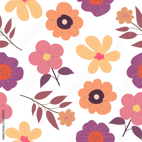 Flower plant seamless pattern  ornament for beautiful design.