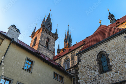 Tower of Tyn Church in Old Town, Prague, Czech Republic © atosan