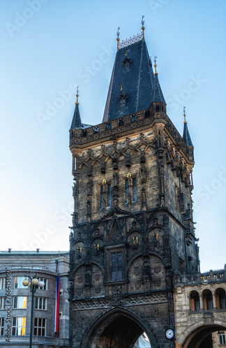 Prašná brána prague, Czechia, Czech Republic, Powder Tower in Prague photo