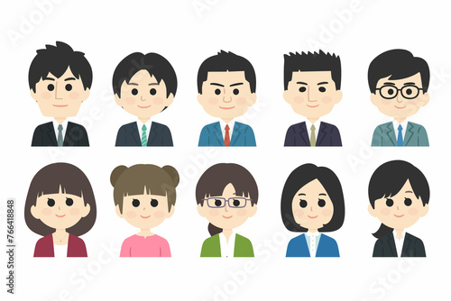 set of cartoon people © 健太郎 大山