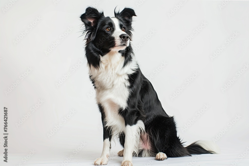 Fototapeta premium Cute dog on a white background