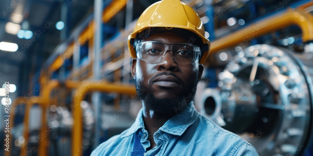 A portrait photo of black engineer A portrait photo of black engineer