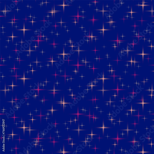 multi-colored luminous highlights on a dark blue background