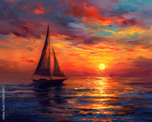 Sailing into the Sunset © Nattawat