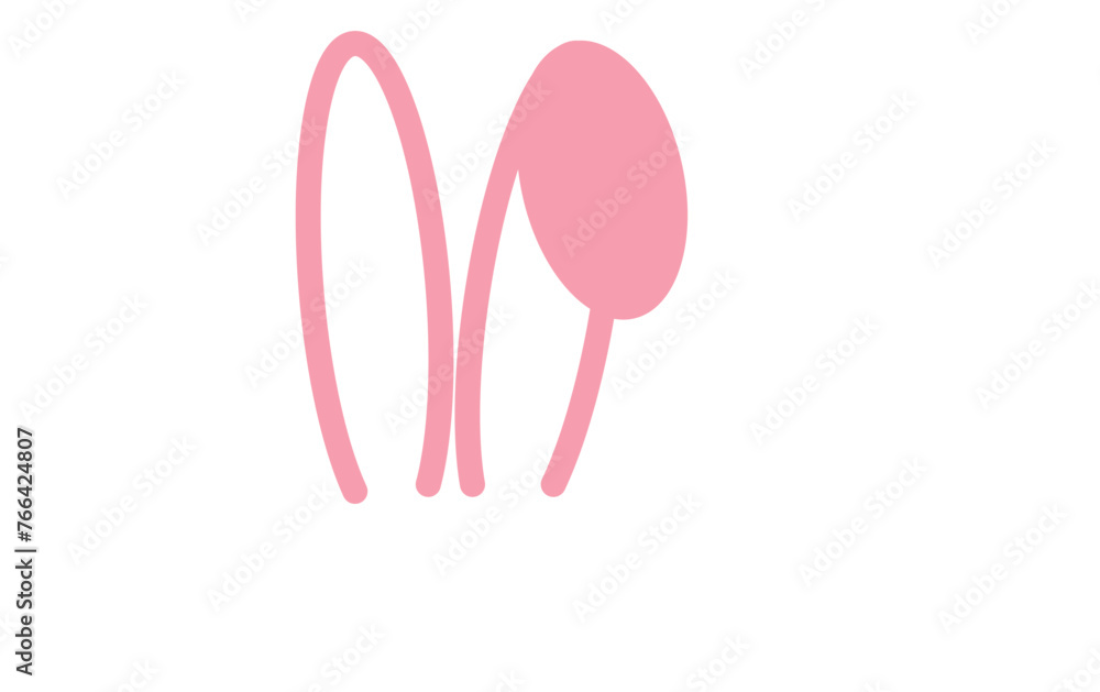 Easter Bunny Ears, rabbit icon vector isolated