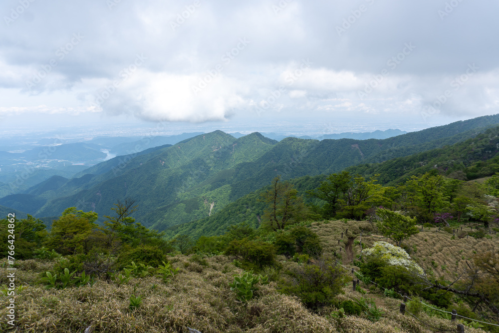 Mountain trail from Hirugadake to Mt. Tanzawa 