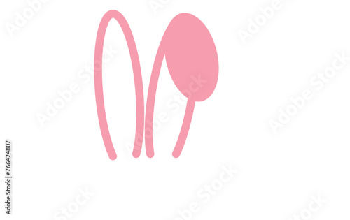 Easter Bunny Ears, rabbit icon vector isolated