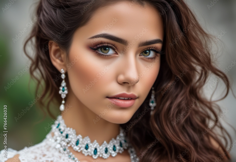 A Portrait Of Breathtakingly Gorgeous, Exotic, Beautiful Woman. A Portrait Of Breathtakingly Gorgeous, Exotic, Beautiful Woman.