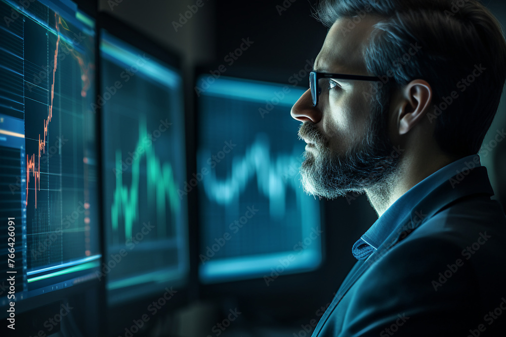 Created with generative AI picture of confident office worker IT specialist system administrator manager Created with generative AI picture of confident office worker IT specialist system administrator manager