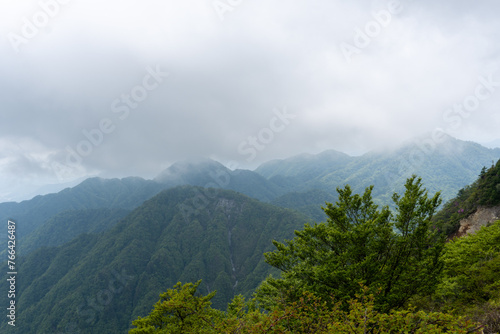 Mountain trail from Hirugadake to Mt. Tanzawa 