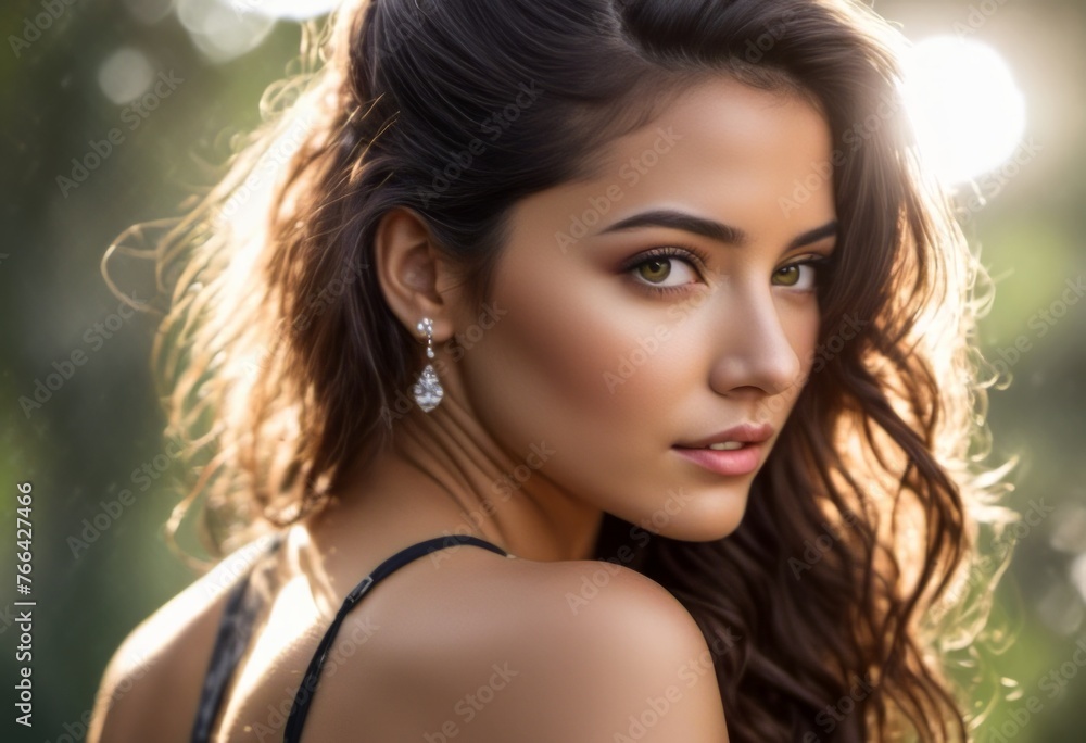 A Portrait Of Breathtakingly Gorgeous, Exotic, Beautiful Woman. A Portrait Of Breathtakingly Gorgeous, Exotic, Beautiful Woman.