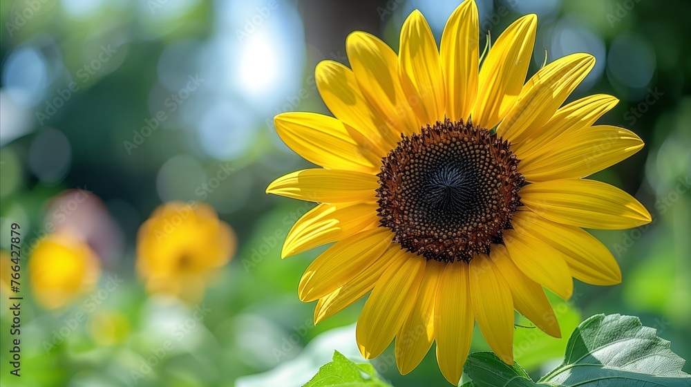 Vibrant Sunflower in Full Bloom on a Sunny Day Vibrant Sunflower in Full Bloom on a Sunny Day