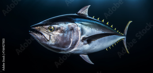 Bluefin tuna, thynnus saltwater fish, Atlantic Bluefin tuna is one of the largest, fastest, and most gorgeously coloured photo