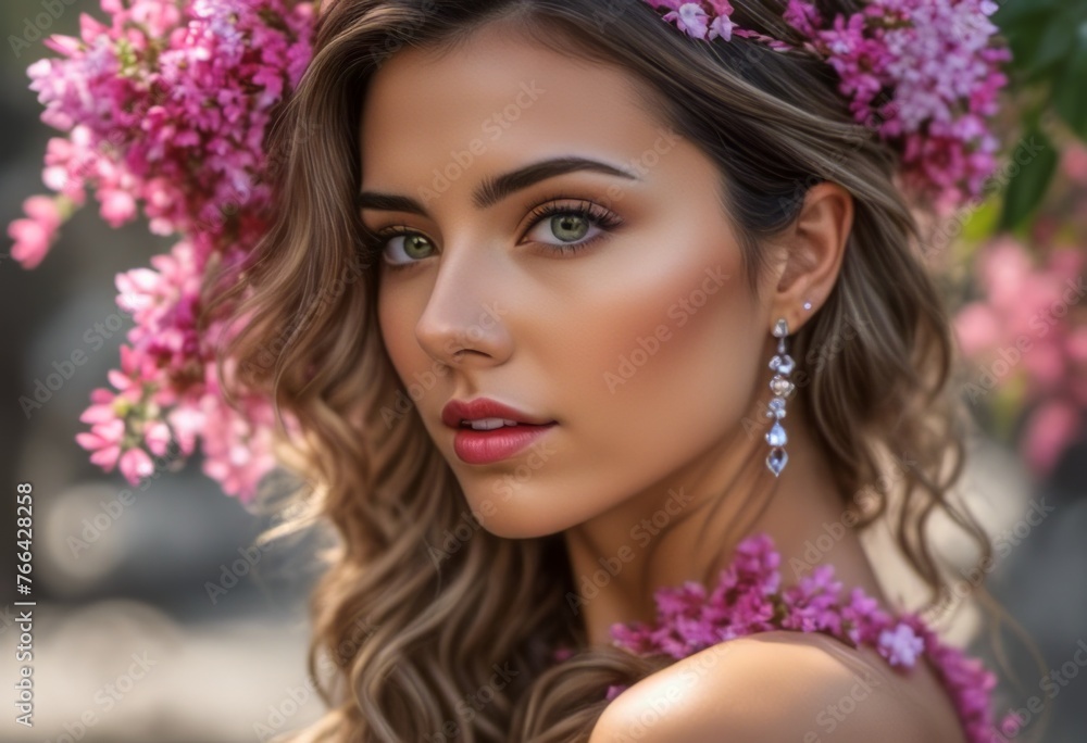A Portrait Of Breathtakingly Gorgeous, Exotic, Beautiful Woman. A Portrait Of Breathtakingly Gorgeous, Exotic, Beautiful Woman.