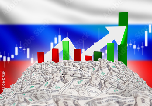 Growth Russia economy. Incr...