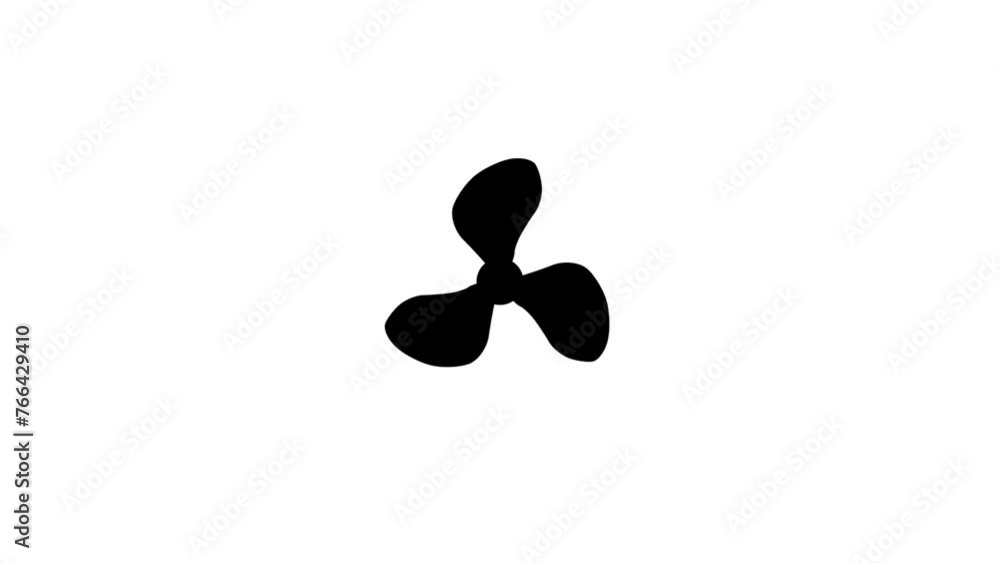 Electric table fan icon. Rotating wings animation. Wings speeding up animation. Electric table fan icon. Rotating wings animation. Wings speeding up animation.