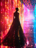 Virtual Runway Shows of the future, showcasing the latest in digital couture with models walking through stunning, immersive 3D environments, blending high fashion with virtual innovation