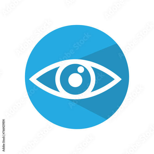 Eye icon. Black icon isolated on white background. Eye silhouette. Simple icon. Web site page and mobile app design vector element 7  3 8