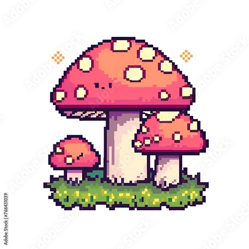 Pixel Art Mushroom photo