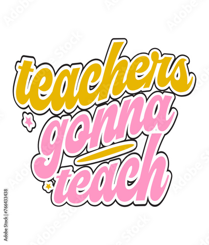 Retro  Teacher  Craft Design. T-shirt Design. Illustration