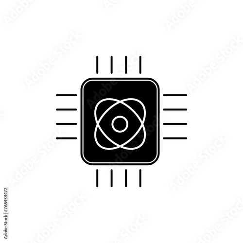 quantum computing concept line icon. Simple element illustration. quantum computing concept outline symbol design.