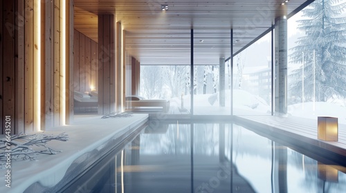  wellness experience, featuring a sequence of hot saunas followed by cold plunges, a birch leaf body scrub,  photo