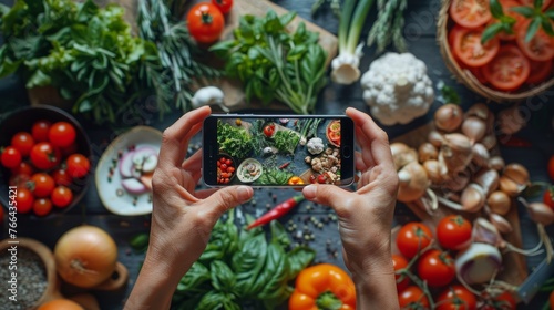 A diverse array of social media influencers sharing snapshots of their everyday lives, from travel adventures to culinary creations