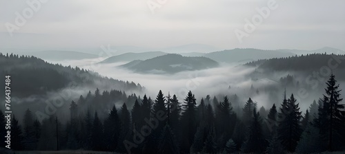 fog over the mountains,fog in the mountains, clouds above the forest, the effect of fog on enviornent, effects of fog on weather change, landscape of fog, fogs in the forest, fog in the air
