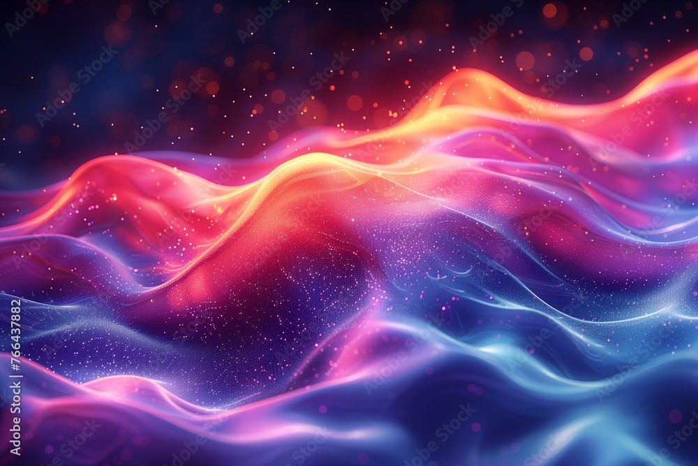 abstract background with glowing neon lines waves wallpaper	