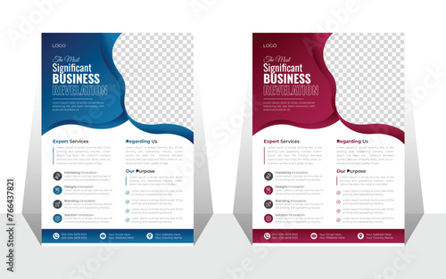 Corporate Business Flyer Poster Brochure Cover Design Template A4 size vector layout flyer template with minimalist layout