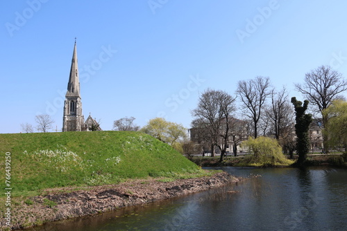 Tower of a church near Kastellet, Copenhagen, Denmark