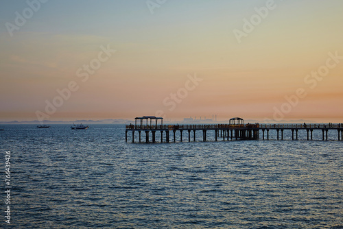 sunset on the pier