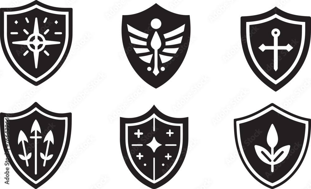 Shields Icon Silhouettes Shield EPS Vector Shield Clipart Shields Icon Silhouettes Shield EPS Vector Shield Clipart