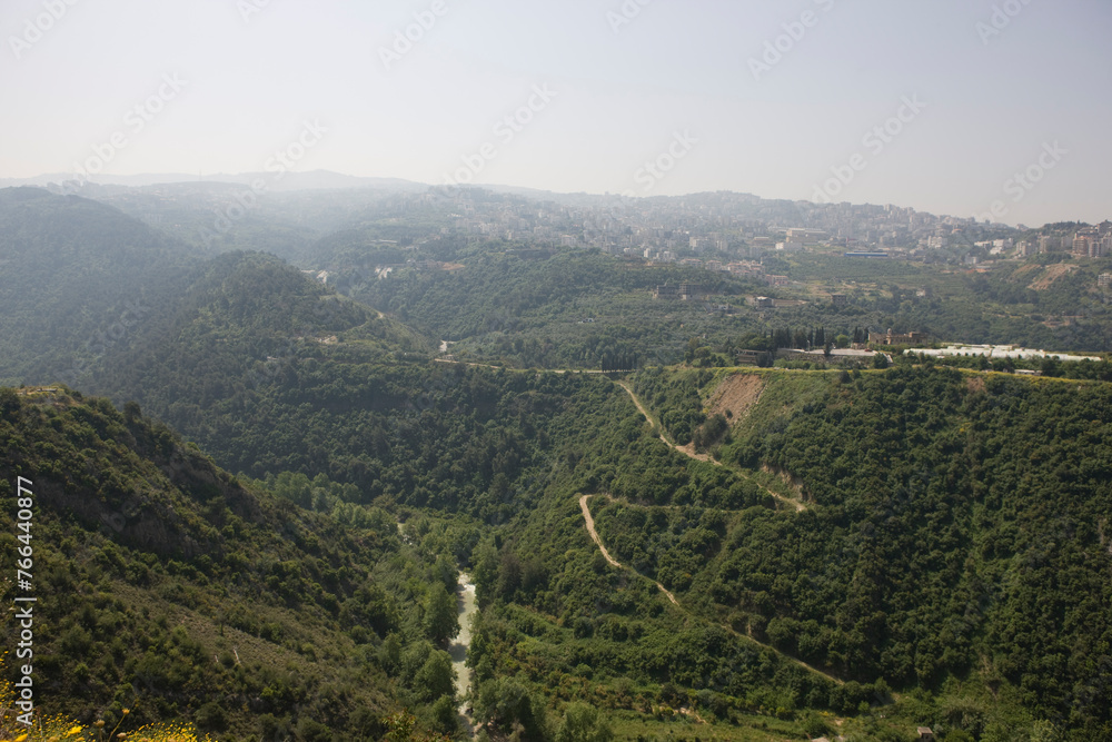 Lebanon landscape on a sunny spring day