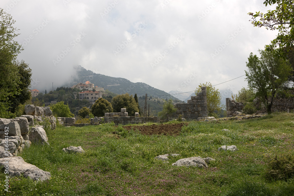 Lebanon. Landscape on a cloudy spring day.