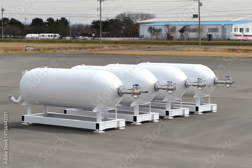 large hydrogen storage tanks prepared