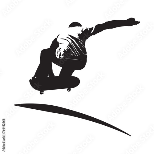 Skateboard sport icon
