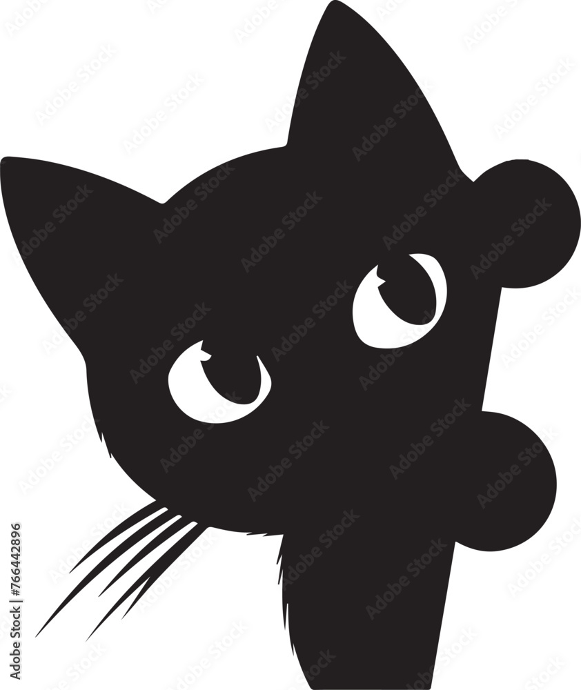 Cat Peaking Silhouettes Cat EPS Vector Cat Clipart Cat Peaking Silhouettes Cat EPS Vector Cat Clipart