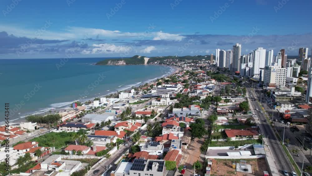 Aerial view of Ponta Negra beach, Morro do Careca, in Natal, Rio Grande do Norte, Brazil. Aerial view of Ponta Negra beach, Morro do Careca, in Natal, Rio Grande do Norte, Brazil.
