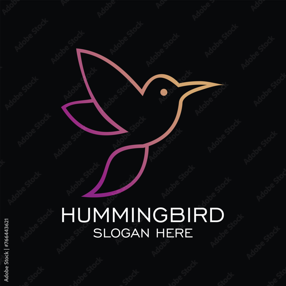 Hummingbird logo design simple concept Premium Vector Hummingbird logo design simple concept Premium Vector