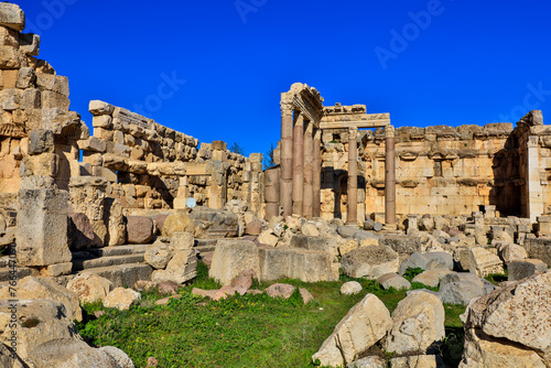 Lebanon Ancient Temple of Baalbek on a sunny autumn day © Iurii