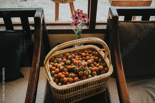 basket of cherry tomatoes Organic