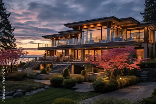 A Stunning Modern Mansion with a Breathtaking Ocean View © Adobe Contributor