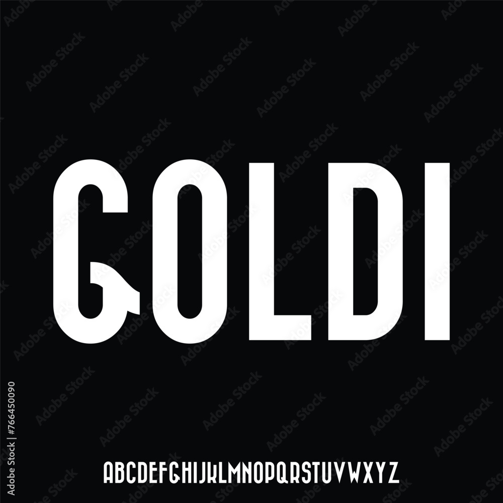 alphabet display font, vector set