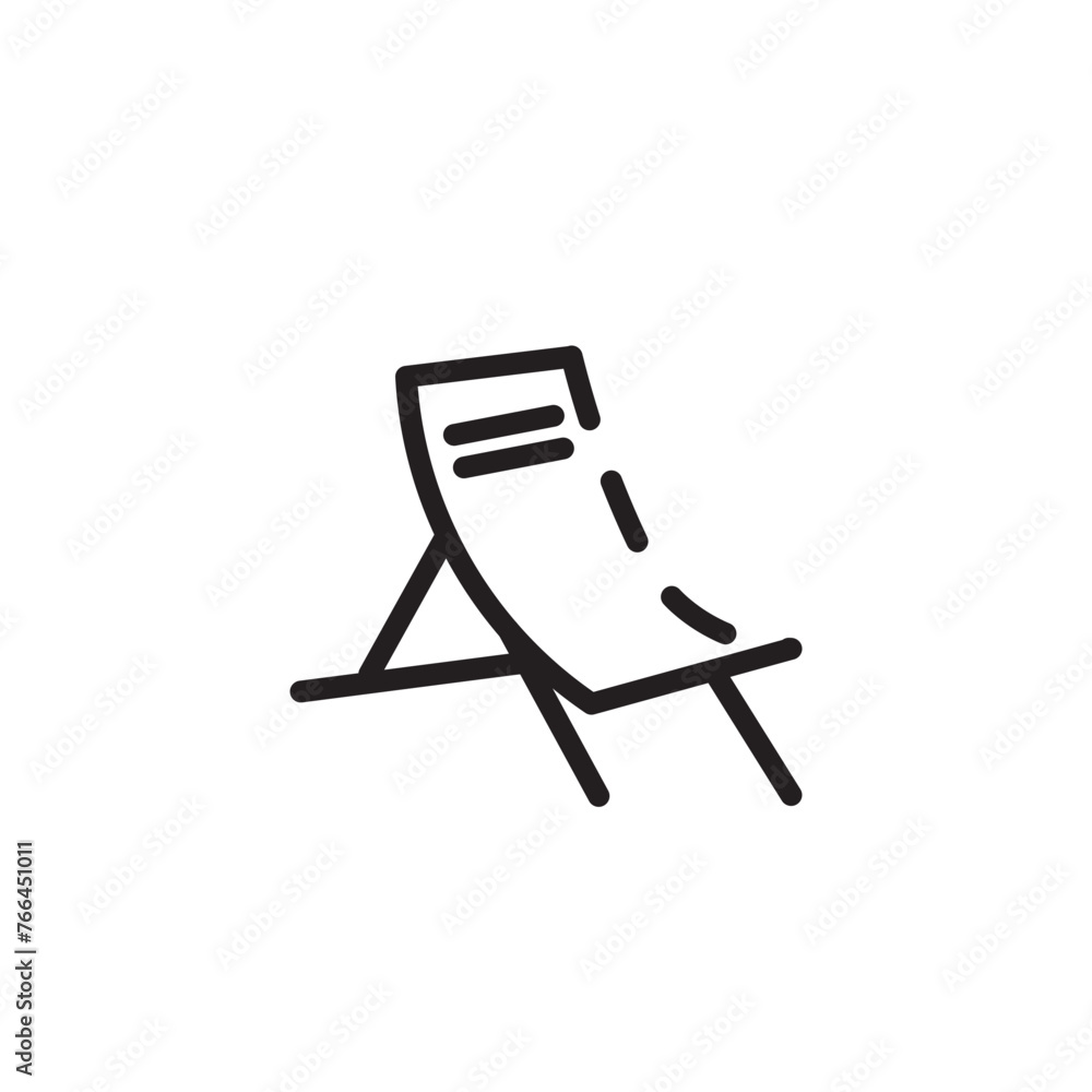 Chair Fabric Home Line Icon Chair Fabric Home Line Icon