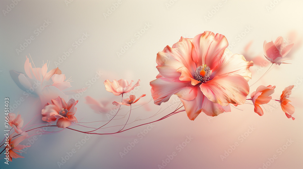 Abstract bright background with flowers Abstract bright background with flowers